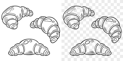 Outline of croissants