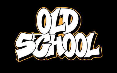 Graffiti style lettering text design