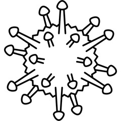Fototapeta premium Virus icon in outline style