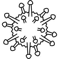 Virus icon in outline style