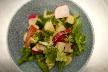 Vegetable salad on a plate