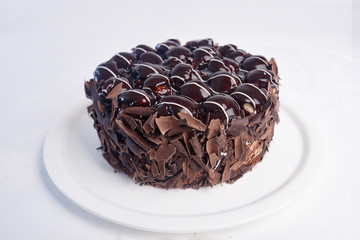 Tasty cake on a white background