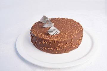 Tasty cake on a white background