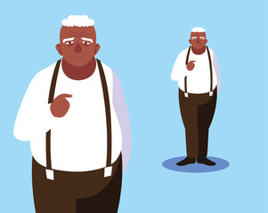 old man vector ilustration vector ilustration
