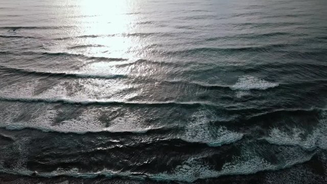 Aerial image lonely paradisaical beach.