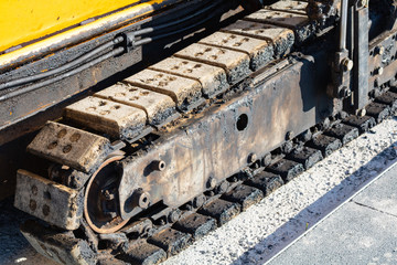 palette of a asphalt paving machine