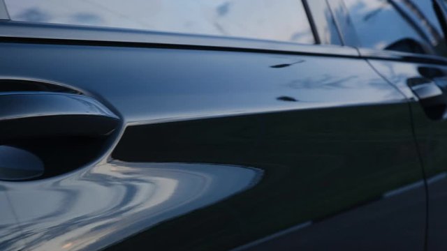 Petrol cap cover and door of modern car