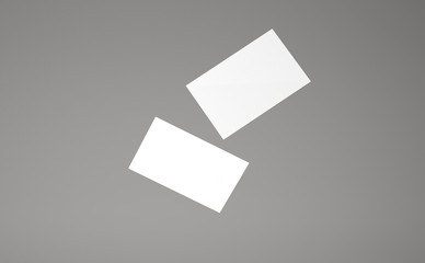 Mockups,templates white business cards,3D renders