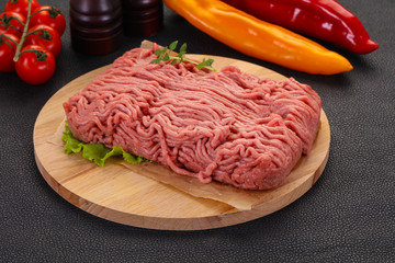 Raw turkey minced meat