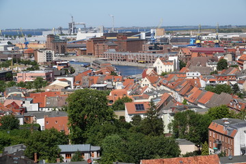Panorama der Hansestadt Wismar an der Ostsee