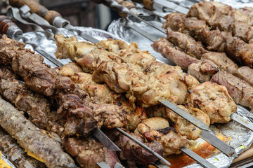 roast chicken, lamb, pork, beef