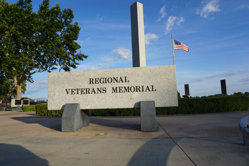Veterans memorial on Columbia river in Washington State