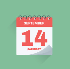 Day calendar with date September 14.