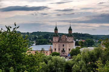 Fototapeta premium Bernardine Monastery at sunset in Zbarazh, Ternopil region. Ukraine. August 2019