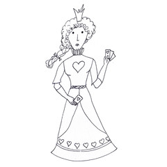 Queen of hearts - One of the characters in the book of Lewis Carroll 