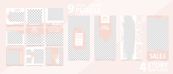 Trendy editable template for social networks