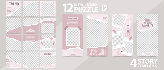 Trendy editable template for social networks