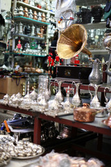 Traditional shopping house in Diyarbakir, Turkey. Diyarbakir is one of the largest cities in southeastern Turkey.