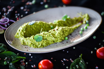 green peas puree with home made butter