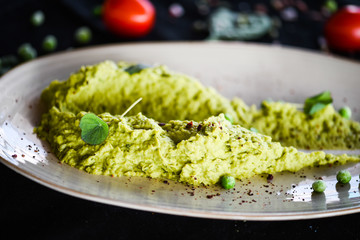 green peas puree with home made butter