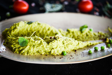 green peas puree with home made butter