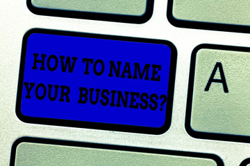 Word writing text How To Name Your Businessquestion. Business concept for Branding strategies...