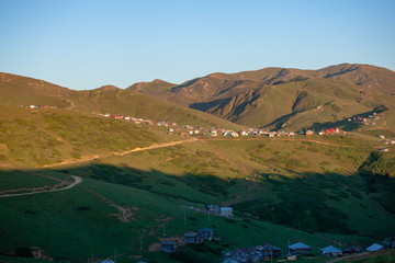One of the beautiful resort Gomismta with its unique old wooden houses.