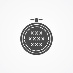 Cross stitch vector icon sign symbol