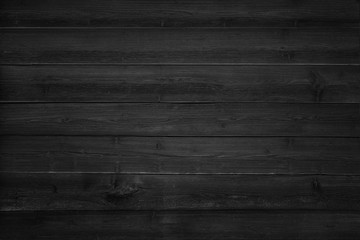 Black horizontal planks. Texture of wood.