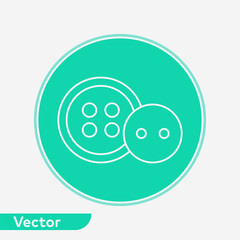 Clothes button vector icon sign symbol