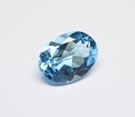 Blue Topaz facet cut gemstone