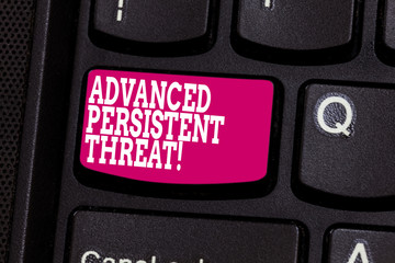 Word writing text Advanced Persistent Threat. Business concept for unauthorized user gains access...