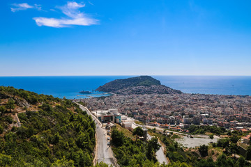 Fototapeta na wymiar panoramic view of alanya turkey