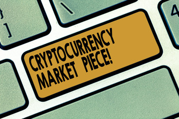 Word writing text Cryptocurrency Market Piece. Business concept for Digital asset that can be...