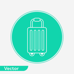 Suitcase vector icon sign symbol