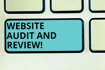 Handwriting text writing Website Audit And Review. Concept meaning Evaluation of web pages Feedback...