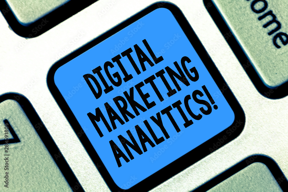 Aufkleber text sign showing digital marketing analytics. conceptual photo measure business metrics like traffi