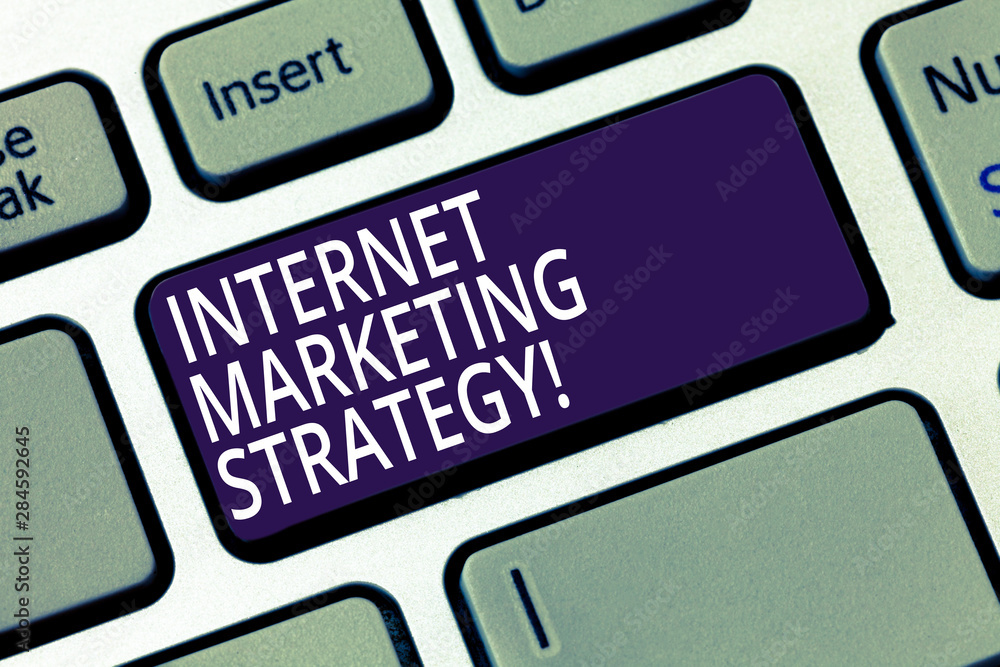 Poster word writing text internet marketing strategy. business concept for advertising products and service