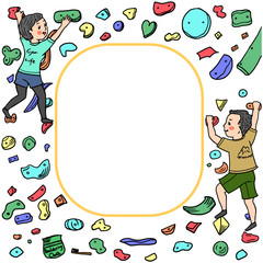 Obraz premium bouldering senior ボルダリング 男女 