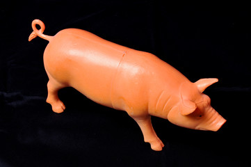 Figura de cerdo de plástico 