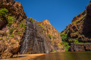 waterfall in the mountains