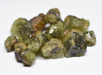 Grossular Garnet raw gemstones