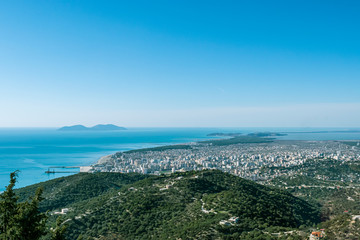 Aerial view of Vlore city