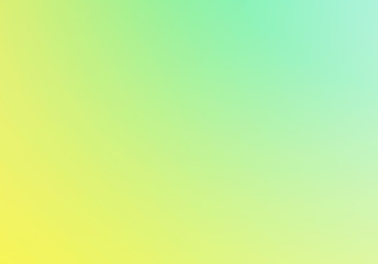 Gradient blurry abstract background, yellow, green and aquamarine colors, soft and fresh.