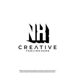 NX Letter Initial Logo Design in shadow shape design concept