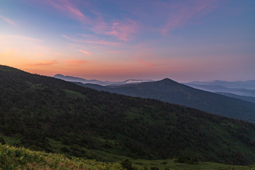 Obraz premium Hachimantai in the early summer morning