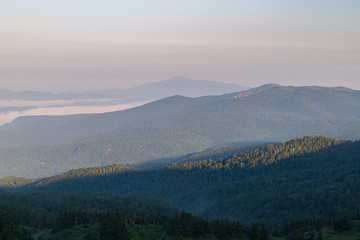 Obraz premium Hachimantai in the early summer morning