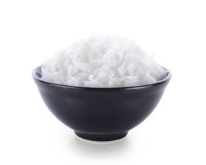 rice bowl on white background