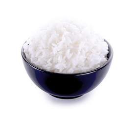 rice bowl on white background