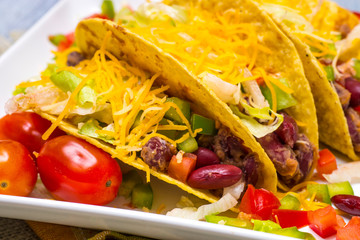 Mexican Cuisine - Vegetarian Bean Tacos